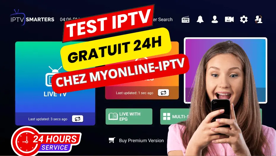 test iptv gratuit 24h